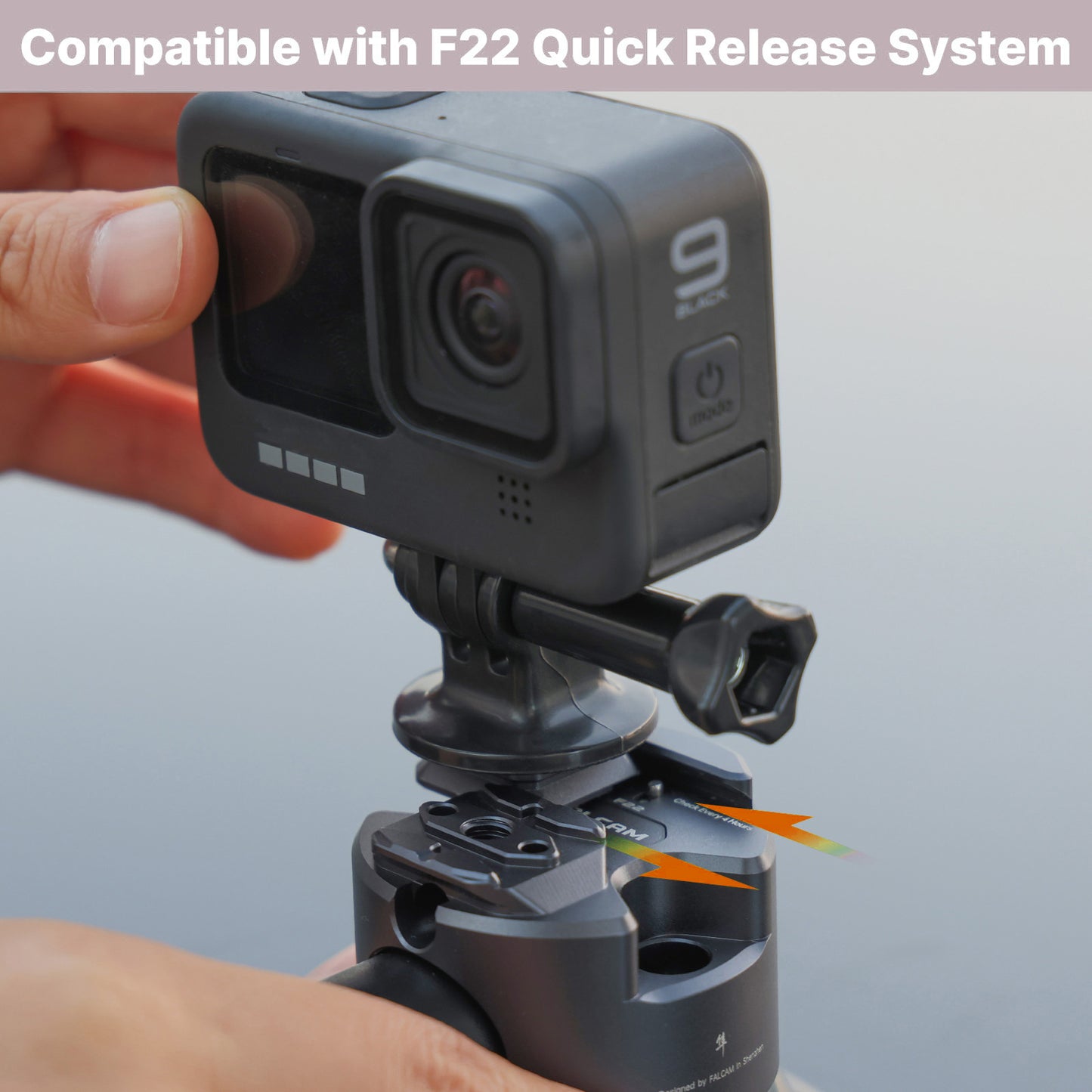 ULANZI FALCAM F22 3 inch Quick Release Suction Cup Mount Compatible with Action Camera Boats Vehicle Windshield &amp; Window Camera Holder
