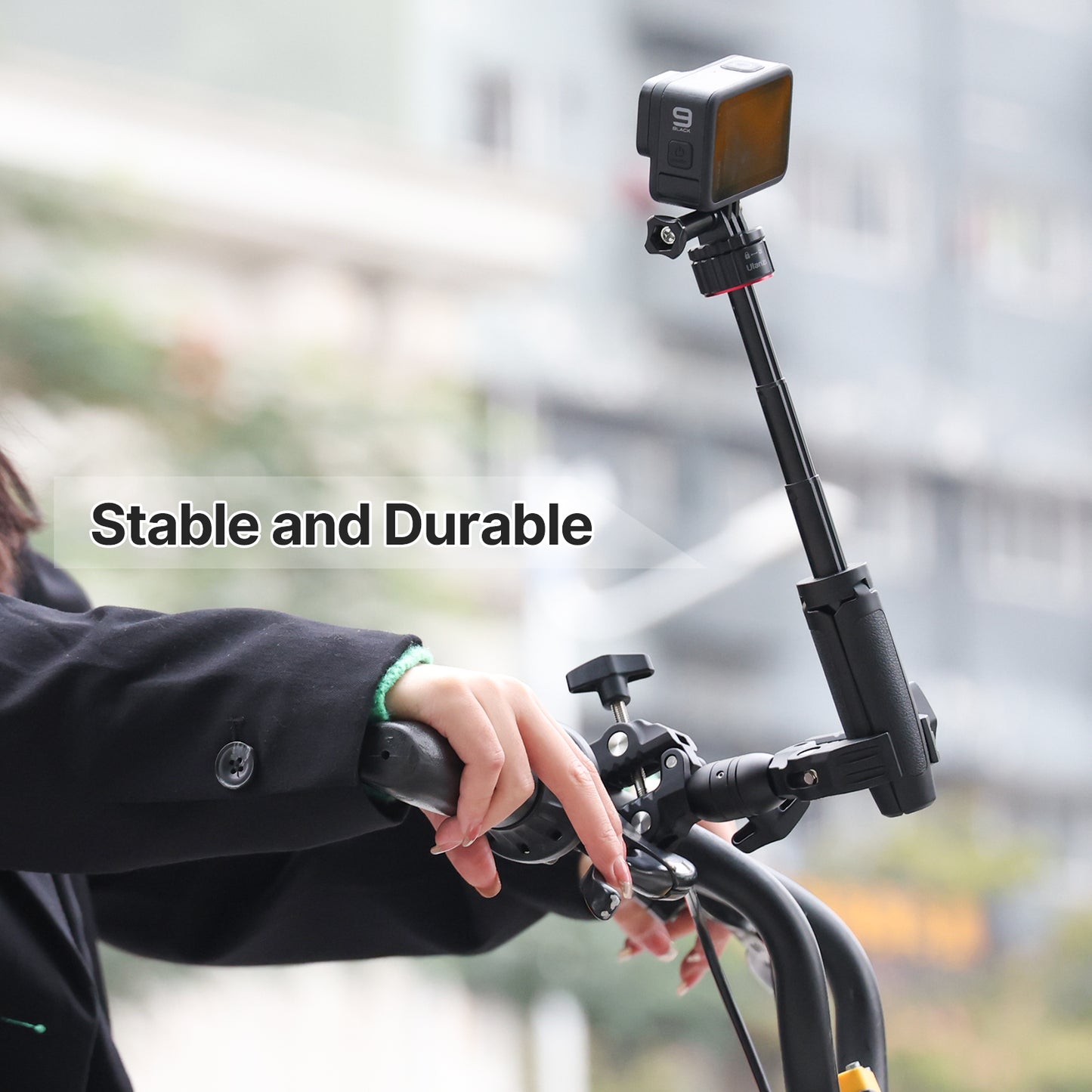 Uniqkart R096 Double Super Clamp Magic Arm Super Crab Clip 360 Degree Dual-head Clamp Plier Clip Adapter for LED Light Action Camera