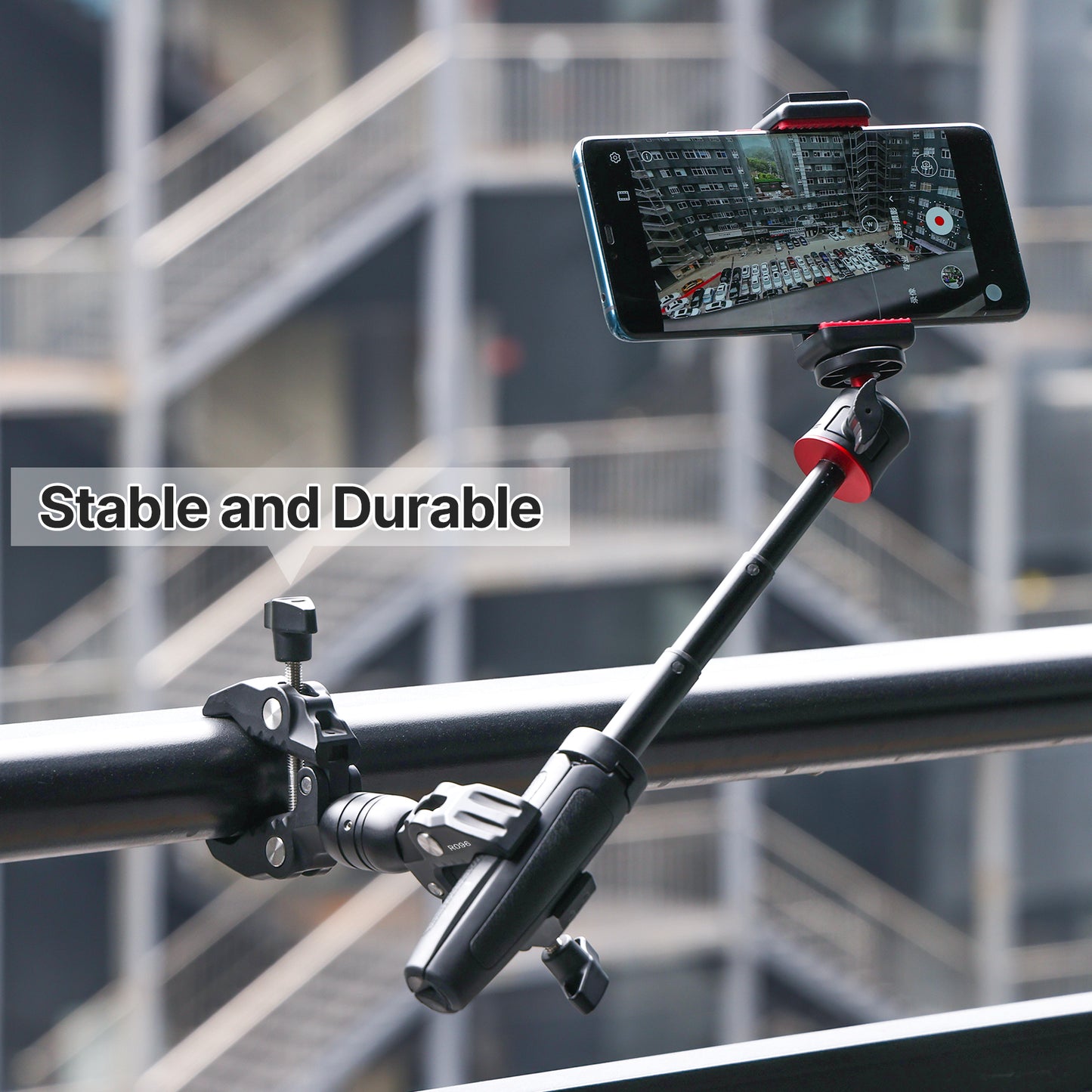 Uniqkart R096 Double Super Clamp Magic Arm Super Crab Clip 360 Degree Dual-head Clamp Plier Clip Adapter for LED Light Action Camera