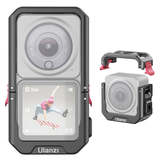 ULANZI C-Action 2 Metal Frame Cage for DJI Action 2 Camera Mount Adapter Accessories for Shooting Recording