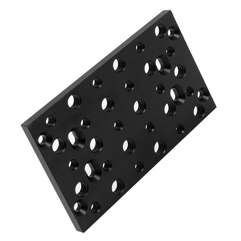 KF33125 SLR Camera Photography Expansion Cheese Plate Mount Board Aluminum Alloy 1/4 3/8 Hole Switching Plate