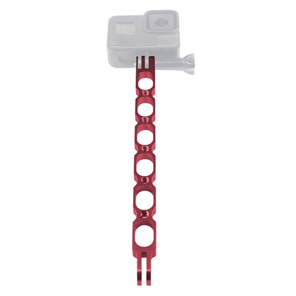 KF43175 For GoPro 10/9 / Insta360 One X Hollow Out Aluminum Alloy Extension Arm for Cycling Helmet, Length 220mm - Red
