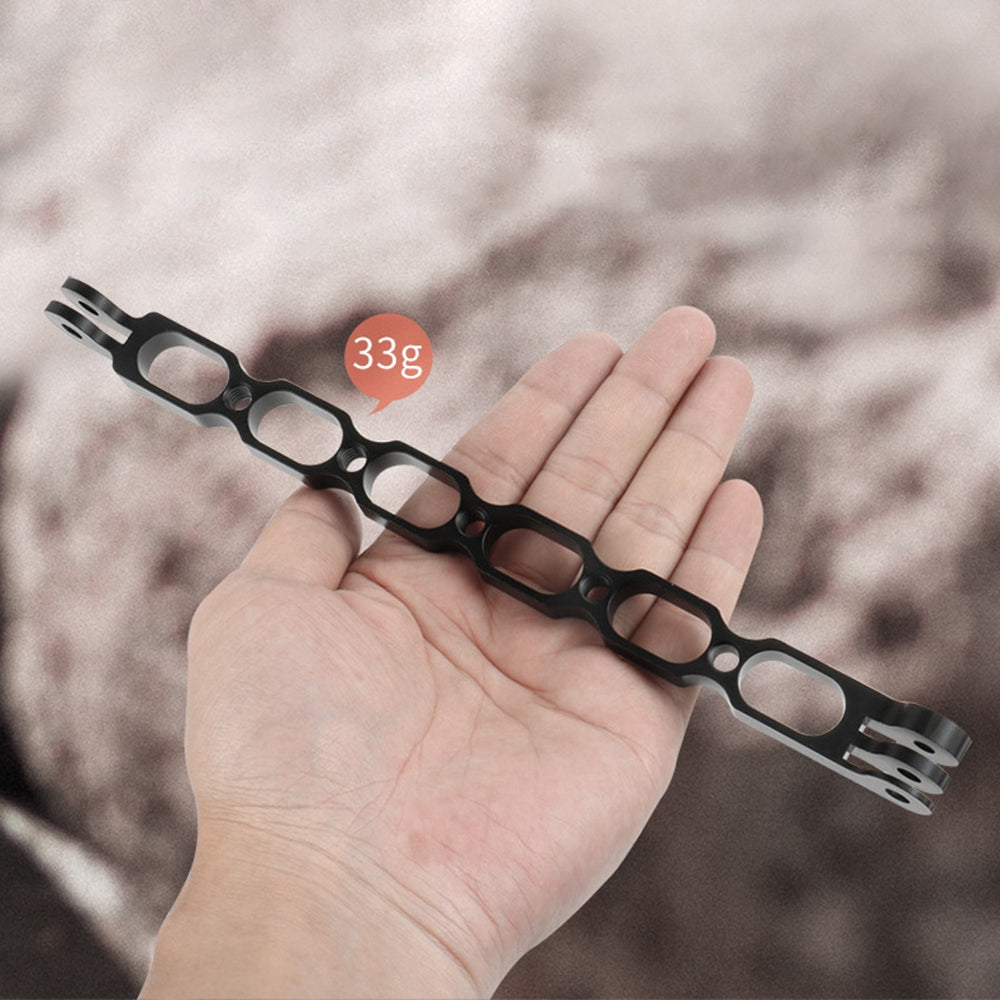 KF43175 For GoPro 10/9 / Insta360 One X Hollow Out Aluminum Alloy Extension Arm for Cycling Helmet, Length 220mm - Red