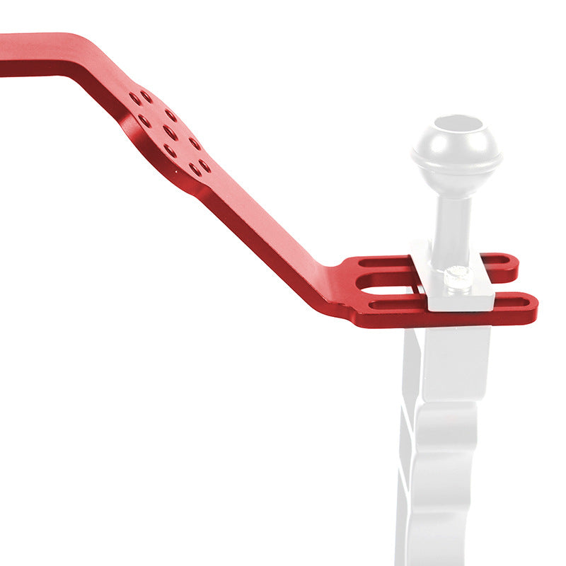 F28606-7 Diving Handle Tray Grip Bracket Dual Handheld Expansion Mount for Sports Action Cameras Housing Case Underwater Photography - Red