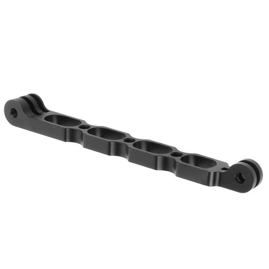 KF43175 For GoPro 10/9 / Insta360 One X Action Camera Aluminum Alloy Hollow Out Extension Arm Cycling Helmet Holder, Length 160mm - Black
