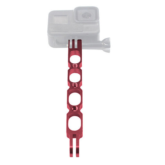 KF43175 For GoPro 10/9 / Insta360 One X Action Camera Aluminum Alloy Hollow Out Extension Arm Cycling Helmet Holder, Length 160mm - Red