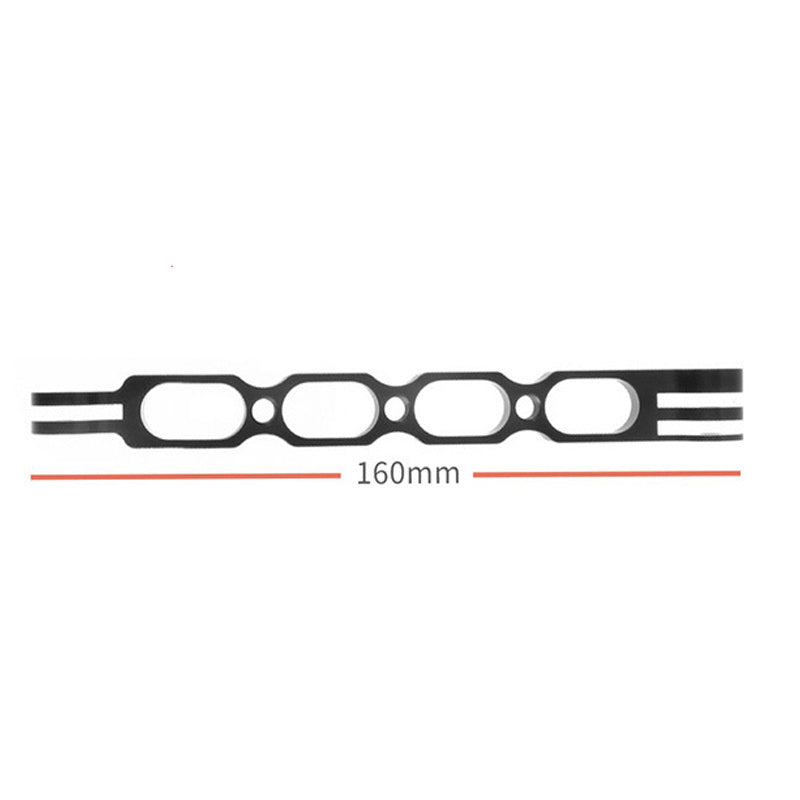 KF43175 For GoPro 10/9 / Insta360 One X Action Camera Aluminum Alloy Hollow Out Extension Arm Cycling Helmet Holder, Length 160mm - Red