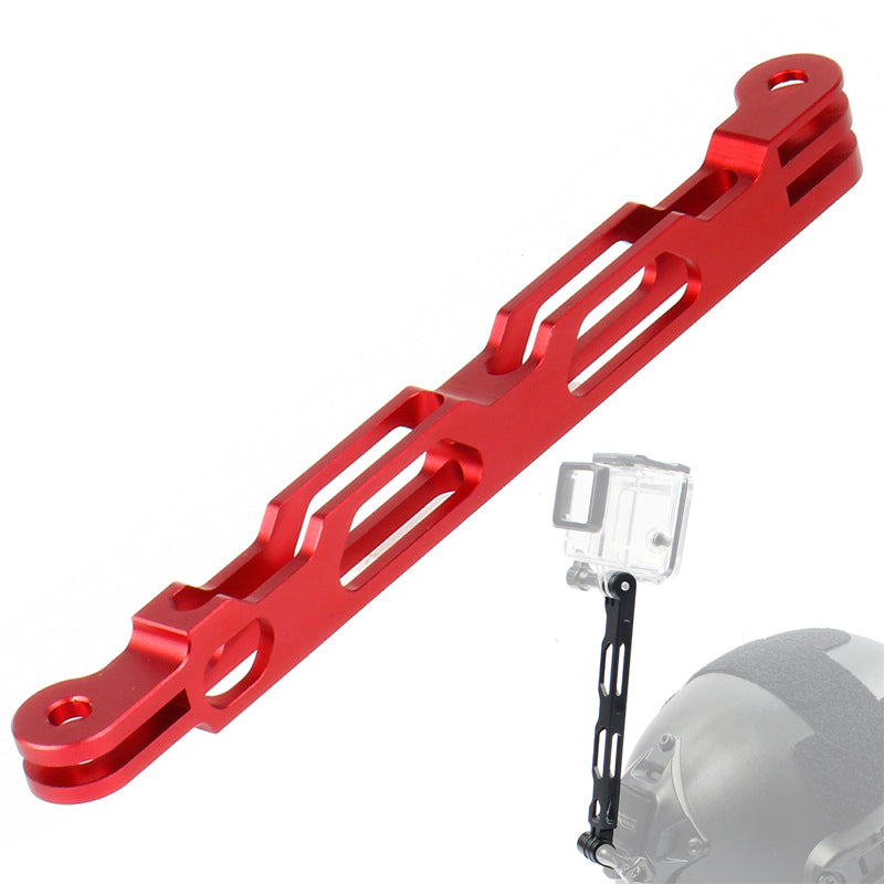 Q25577 for Gopro Hero 9/8/7/6 Aluminium Alloy Extension Arm Helmet Mount Lengthened Rod - Red