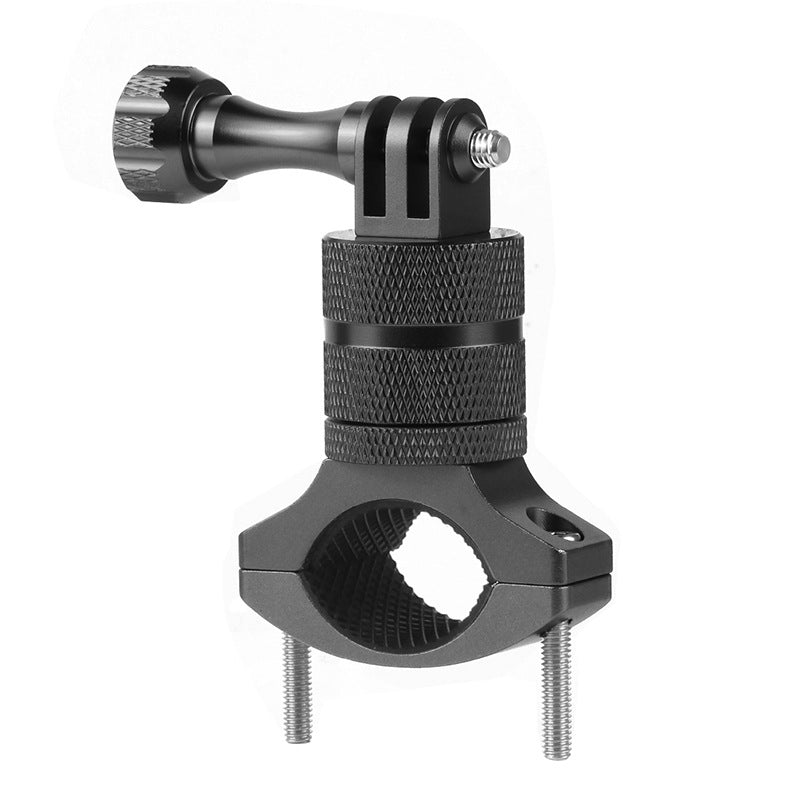 F23457-9 for GoPro 10/9 Action Camera Bike Camera Holder 360 Degrees Swivel Motorcycle Bicycle Handlebar Stand Metal Mount Clamp - Black