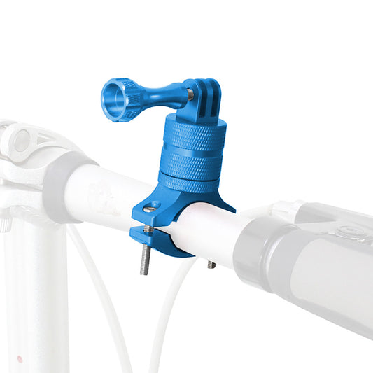 F23457-9 for GoPro 10/9 Action Camera Bike Camera Holder 360 Degrees Swivel Motorcycle Bicycle Handlebar Stand Metal Mount Clamp - Blue