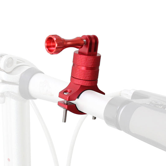 F23457-9 for GoPro 10/9 Action Camera Bike Camera Holder 360 Degrees Swivel Motorcycle Bicycle Handlebar Stand Metal Mount Clamp - Red