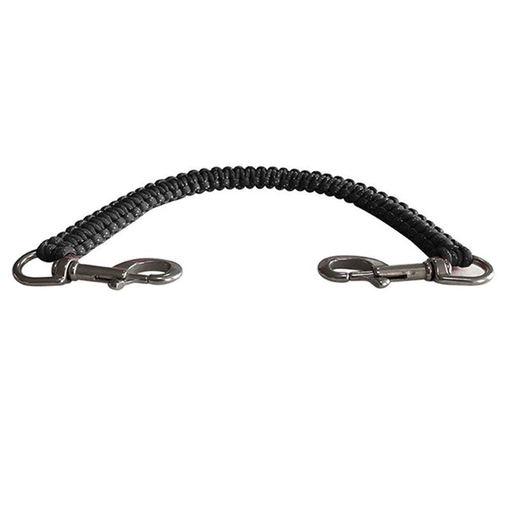 F35427-30 Diving Photography Rope Double Handle Support Belt for Camera Housing Underwater Light Stand - Black