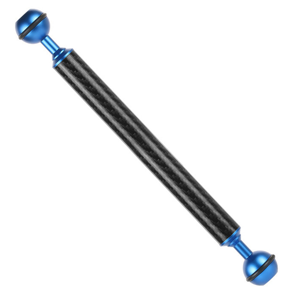 KF33 10-inch 20mm Ultralight Carbon Fiber Buoyancy Arm Dual Ball Underwater Photography Accessory for Camera Diving Tray Video Light - Blue