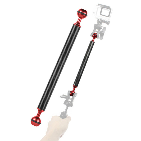 KF33 12-inch 20mm Carbon Fiber Underwater Float Buoyancy Extension Arm for Camera Diving Tray Video Light - Red