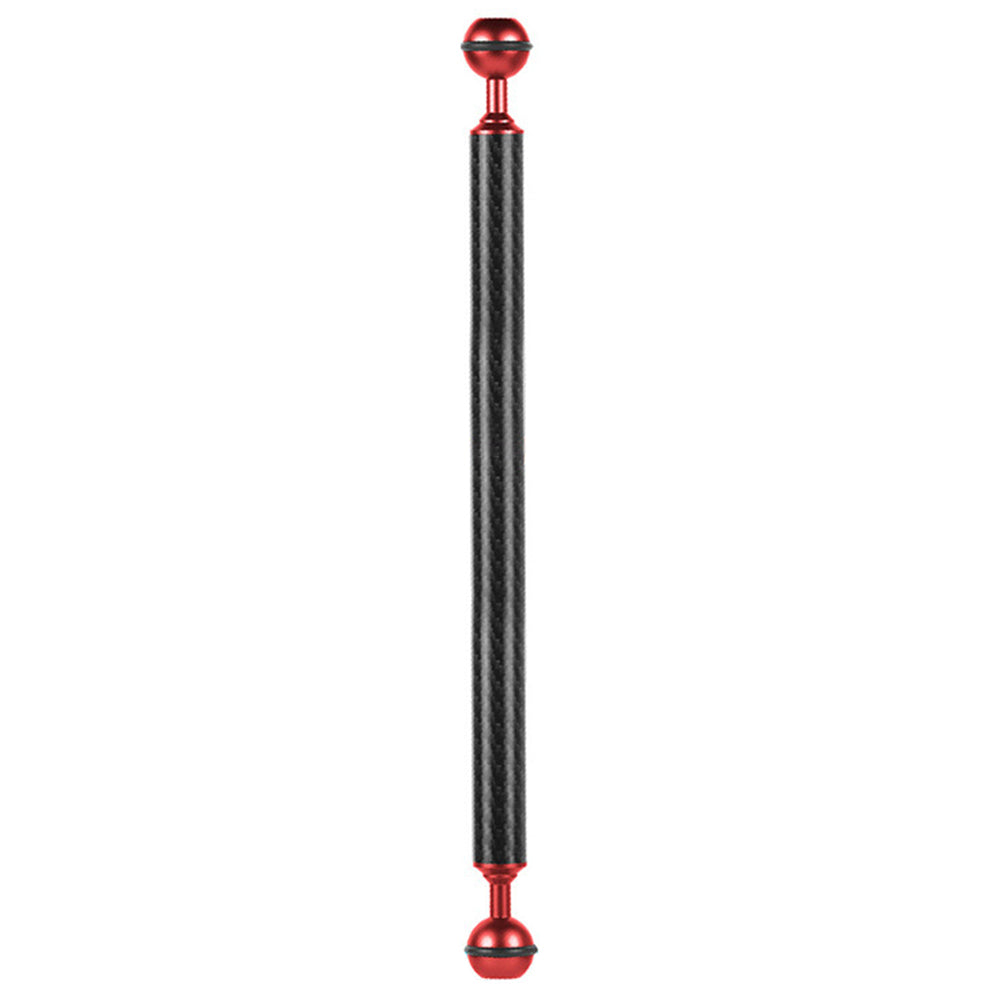 KF33 12-inch 20mm Carbon Fiber Underwater Float Buoyancy Extension Arm for Camera Diving Tray Video Light - Red