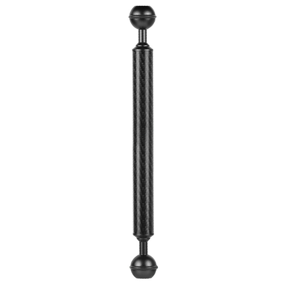 KF33 9-inch 20mm Ultralight Carbon Fiber Dual Ball Head Buoyancy Extension Arm Underwater Photography Accessory for Camera Diving Tray Housing Video Light - Black
