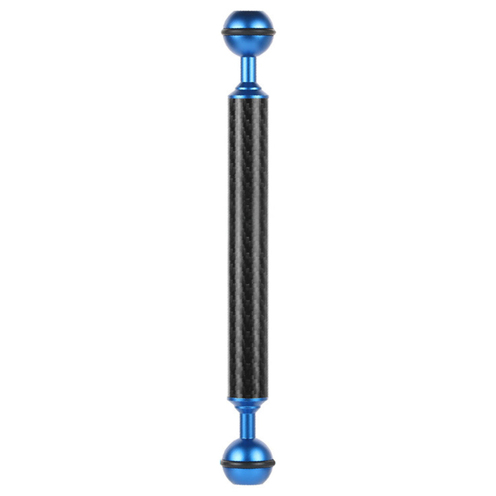 KF33 8-inch 20mm Carbon Fiber Dual Ball Head Float Buoyancy Arm Camera Diving Tray Connect Arm Underwater Photography Accessory - Blue