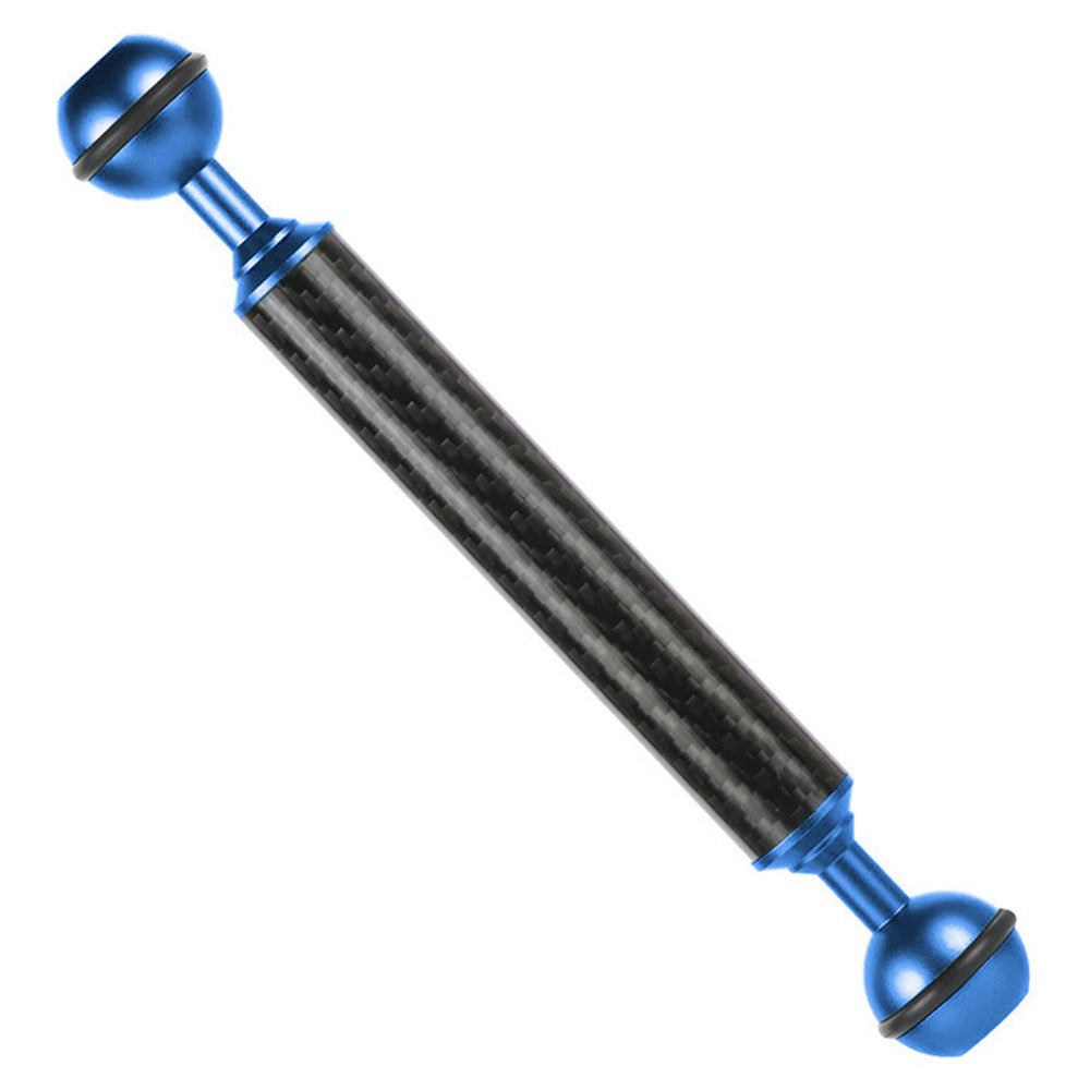 KF33 7-inch 20mm Ultralight Carbon Fiber Dual Ball Head Buoyancy Arm Camera Underwater Photography Accessory Video Light Extension Arm - Blue