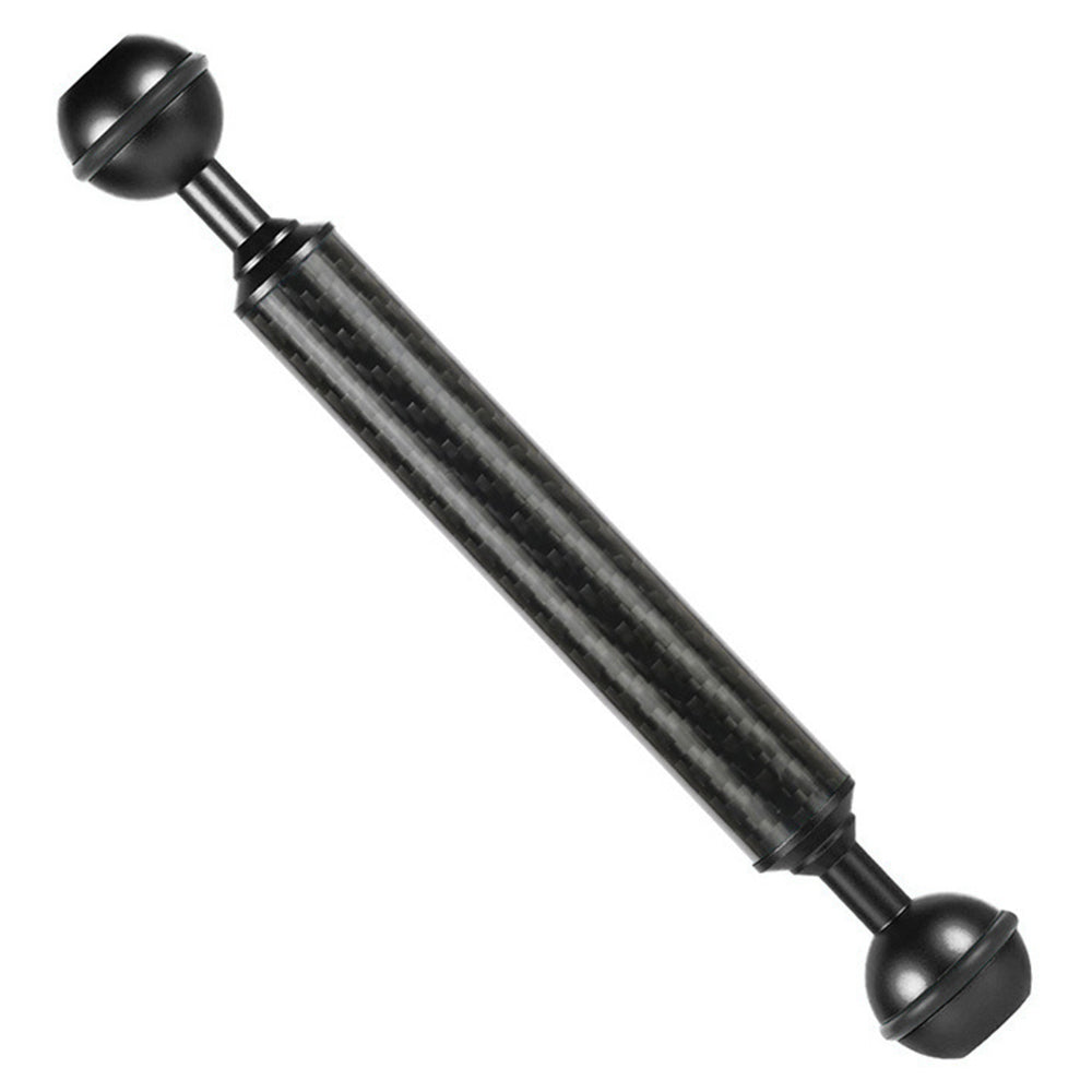 KF33 7-inch 20mm Ultralight Carbon Fiber Dual Ball Head Buoyancy Arm Camera Underwater Photography Accessory Video Light Extension Arm - Black