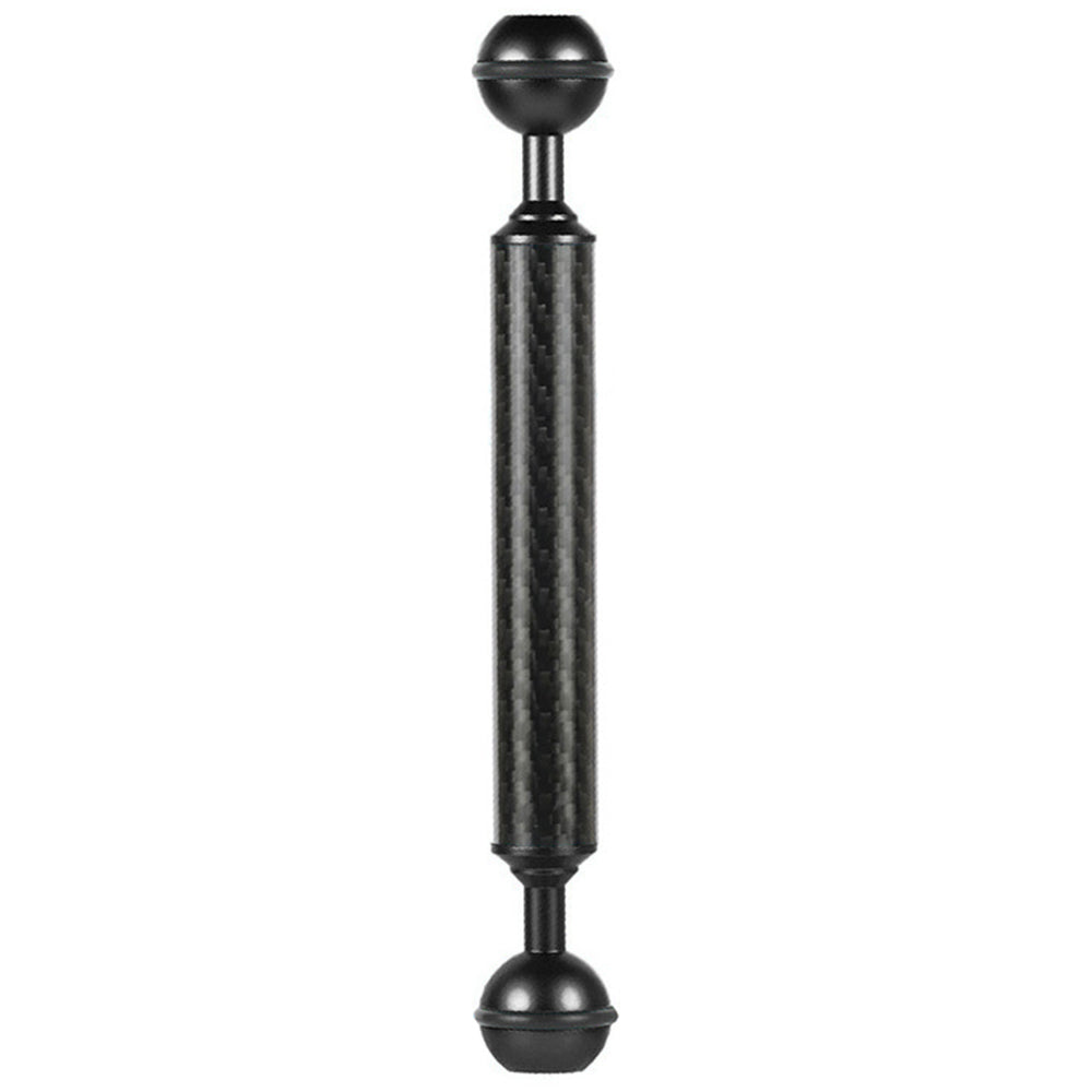 KF33 7-inch 20mm Ultralight Carbon Fiber Dual Ball Head Buoyancy Arm Camera Underwater Photography Accessory Video Light Extension Arm - Black