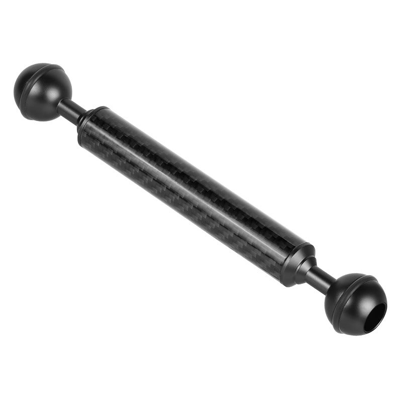 KF33 7-inch 20mm Ultralight Carbon Fiber Dual Ball Head Buoyancy Arm Camera Underwater Photography Accessory Video Light Extension Arm - Black