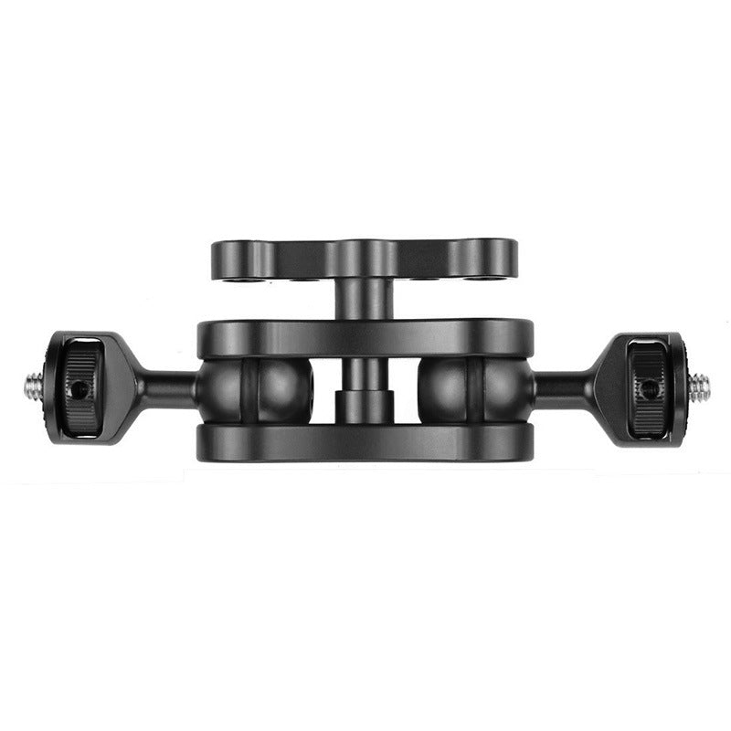 KF30324 360 Degree Rotation Universal Magic Arm 1/4&quot; Screw Thread Double Ballhead Adapter - Black