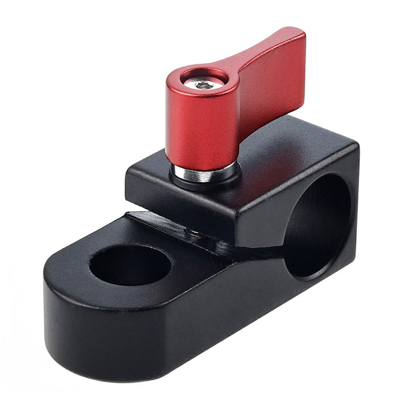 F42850 Single Hole 15mm Rail Clamp Mount Rod Holder Camera Rig Rod Extension System Accessories - Red
