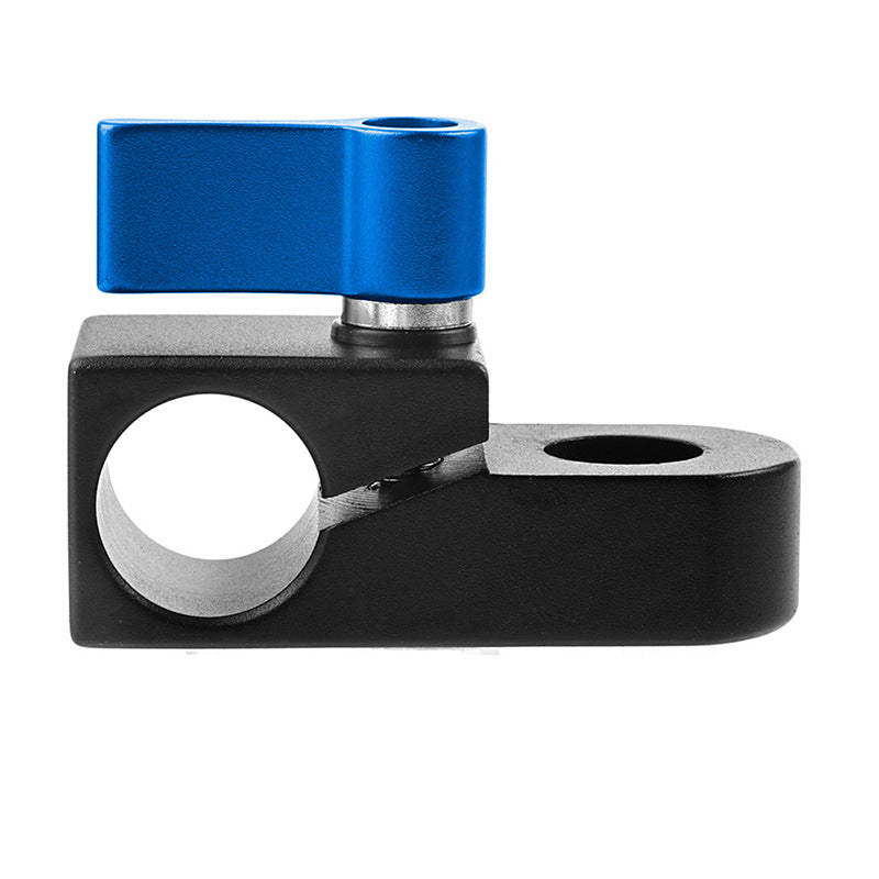 F42850 Single Hole 15mm Rail Clamp Mount Rod Holder Camera Rig Rod Extension System Accessories - Blue
