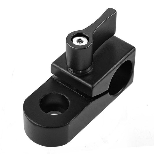 F42850 Single Hole 15mm Rail Clamp Mount Rod Holder Camera Rig Rod Extension System Accessories - Black