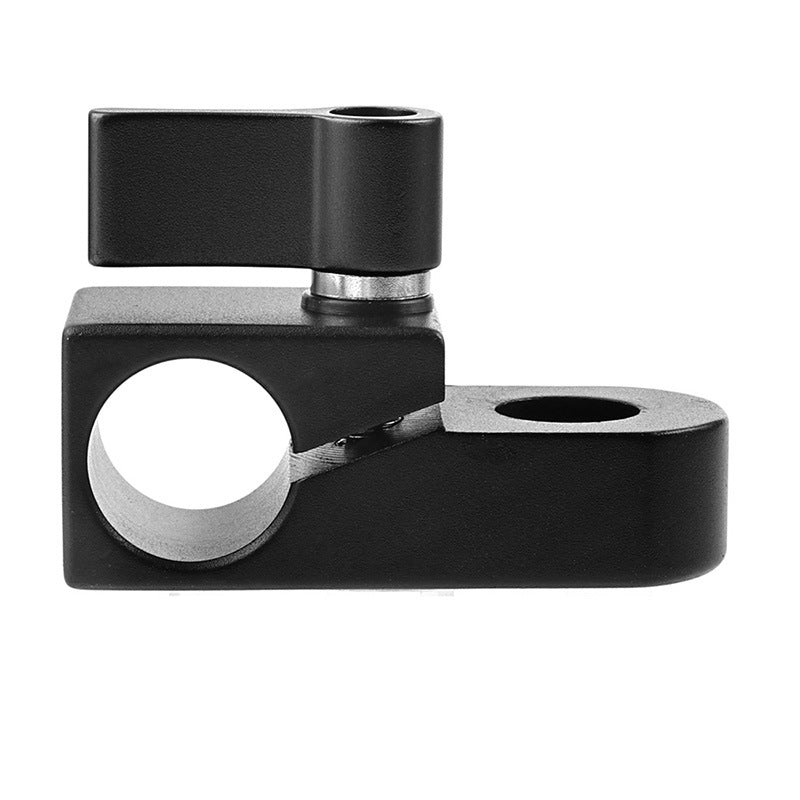 F42850 Single Hole 15mm Rail Clamp Mount Rod Holder Camera Rig Rod Extension System Accessories - Black