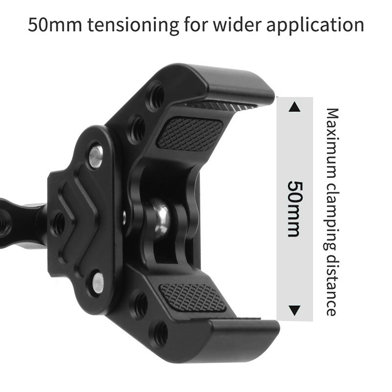 F41258 50mm Clamping Crab Claw Clip Mount Adapter Holder Clamp for Magic Arm Fill Light Monitor