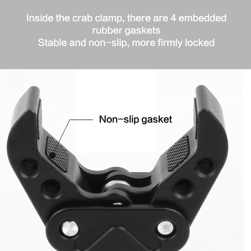 F41258 50mm Clamping Crab Claw Clip Mount Adapter Holder Clamp for Magic Arm Fill Light Monitor