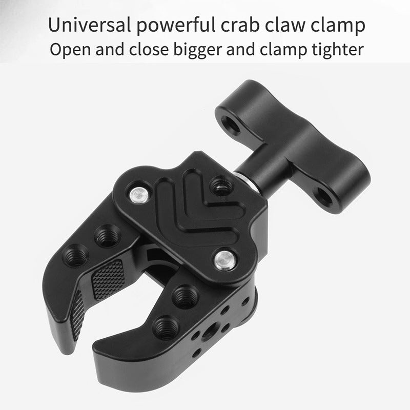 F41258 50mm Clamping Crab Claw Clip Mount Adapter Holder Clamp for Magic Arm Fill Light Monitor