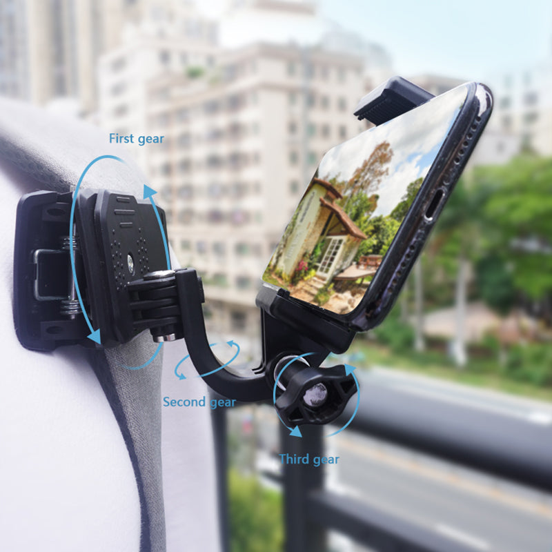 UURIG PH-04 Backpack Strap Clip Mount for GoPro/DJI Action/Insta360 Multifunctional Rotating Shoulder Bag Quick Release Clamp Action Camera Accessories
