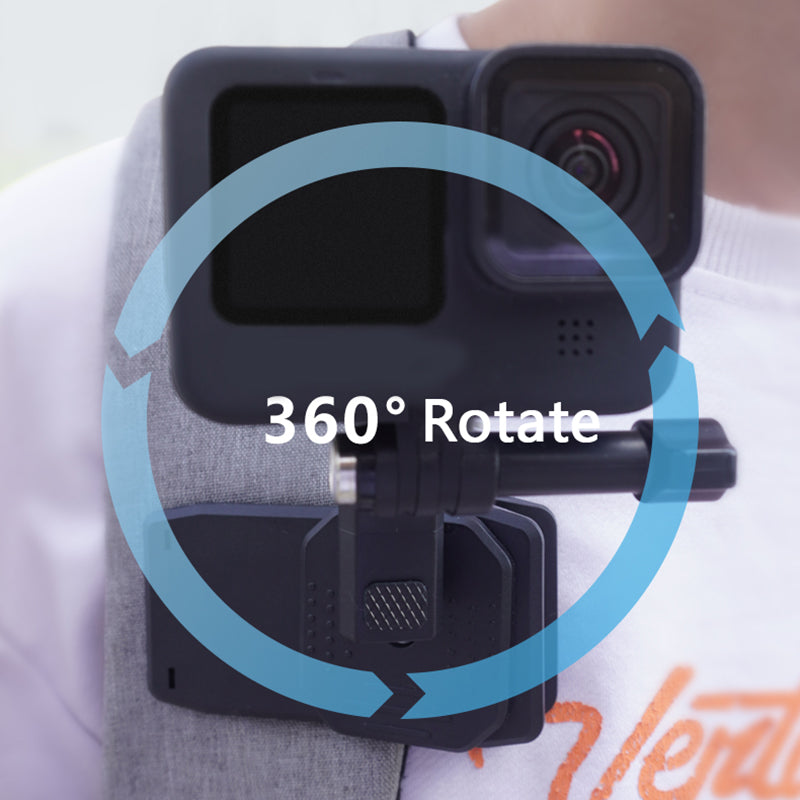 UURIG PH-04 Backpack Strap Clip Mount for GoPro/DJI Action/Insta360 Multifunctional Rotating Shoulder Bag Quick Release Clamp Action Camera Accessories