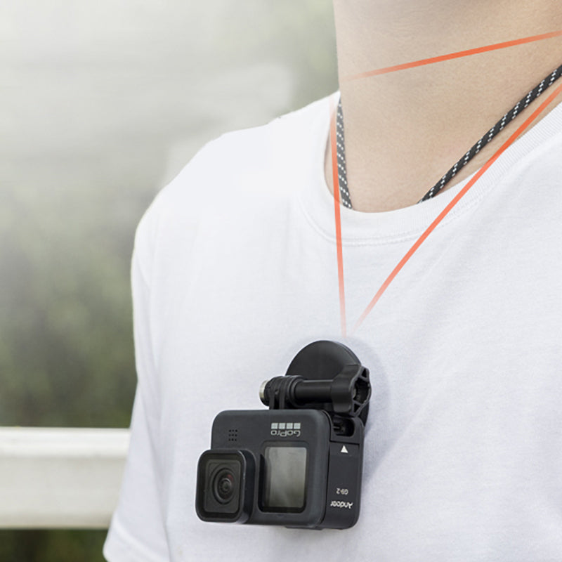 UURIG Magnetic Quick-Release Stand for GoPro Hero 8/9/10 Action Camera Holder with 1/4&quot; Screw and Lanyard