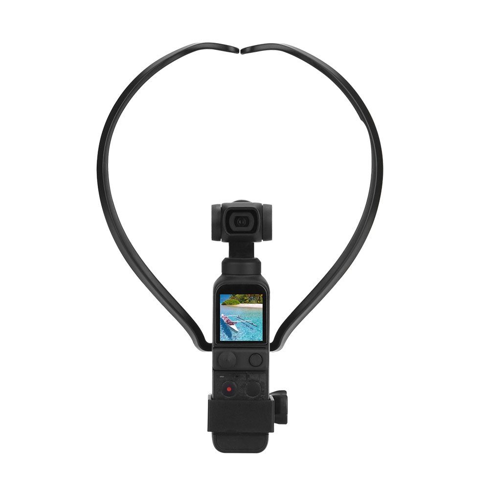 DJI-8865 Vlog FPV Neck-Mounted Camera Holder Adapter Bracket Strap for DJI Pocket 2 / Osmo Pocket / 5.7-8.5cm Wide Smartphone, Panorama Camera, Action Camera