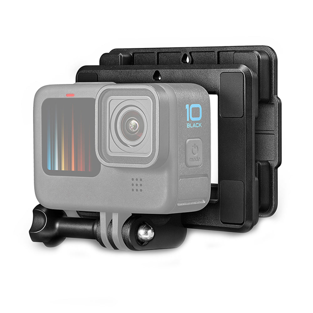 DJI-9366 Sports Camera Magnetic Bracket Action Camera Protective Frame Cage with 1 / 4 inch Screw, Cold Shoe for Selfie Stick, Tripod, Microphone