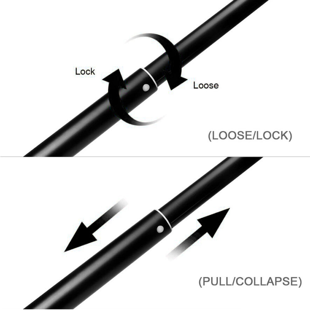 L38111 1.11m Motorcycle Bike Invisible Selfie Stick Handlebar Mount Bracket with 1 / 4 Inch Screw for Insta360 One X2 / RS Camera