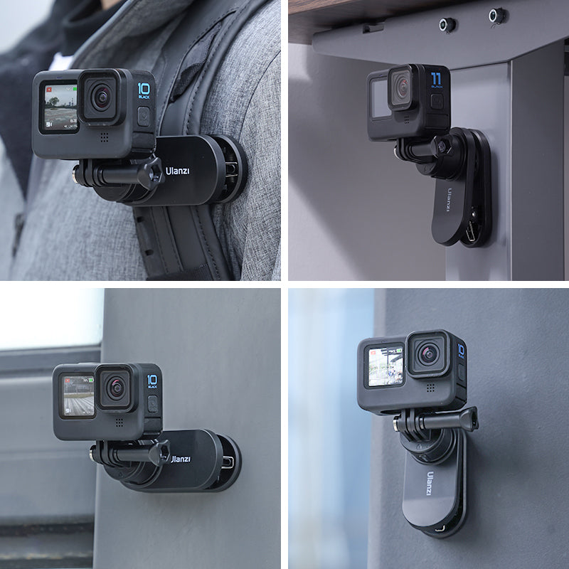 Uniqkart Go Quick II Magnetic Quick Release Backpack Strap Mount for GoPro / DJI OSMO / Insta360 Action Camera