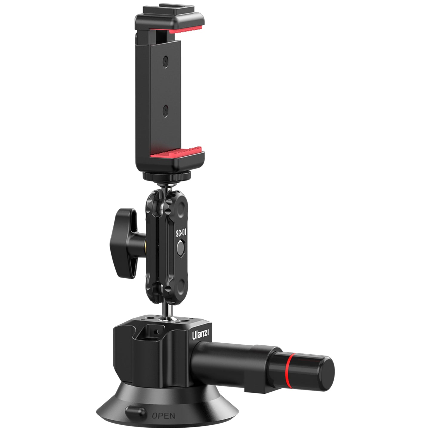 ULANZI SC-01 3-inch Suction Cup Mount for 360&#176; Rotatable Ballheads with Phone Clip for GoPro Hero / iPhone