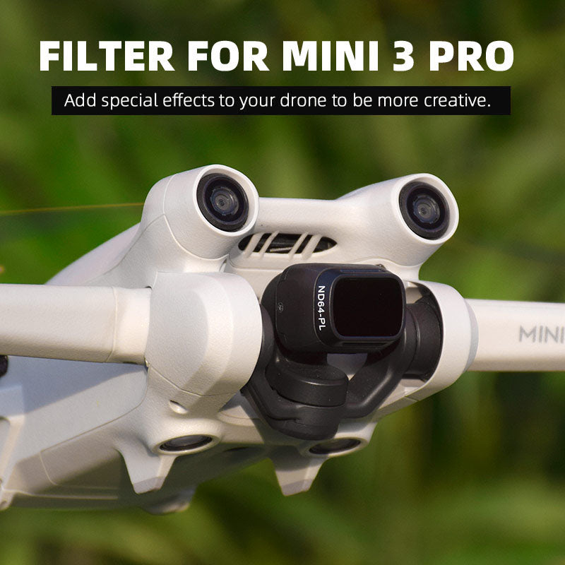 BRDRC For DJI Mini 3 Pro UV / CPL / ND Filter Plastic+Optical Glass Drone Camera Lens Filter - ND32-PL
