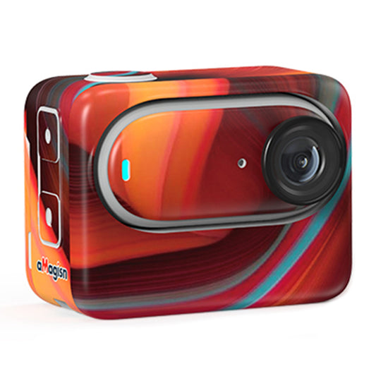 Uniqkart For Insta360 GO 3 Adhesive Pattern Design Sticker Decoration Camera Body Protector Sticky Paper Decor - Colorful Painting