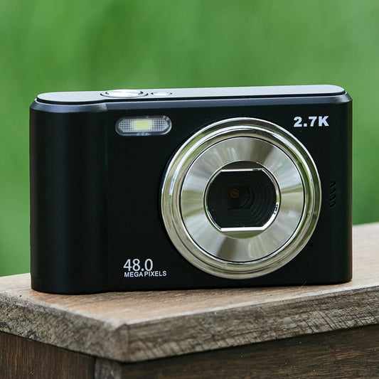 M2 Small HD Digital Camera 2.4 inch IPS Screen Portable Camera Support TF Card for Beginners - Black