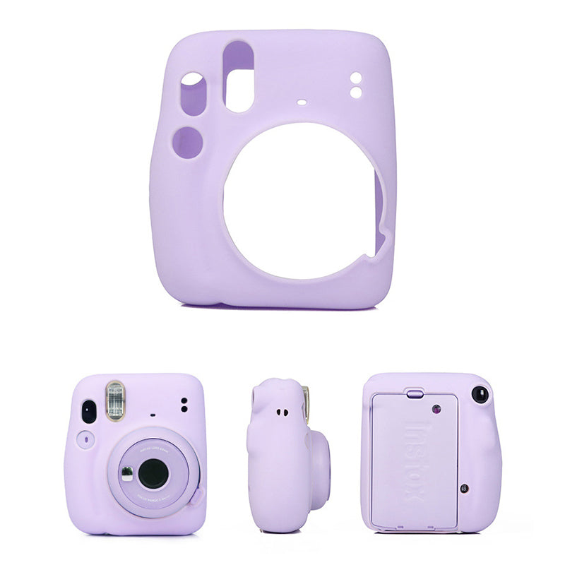Silicone Camera Case for Instax Mini 11 Portable Protective Cover - Purple