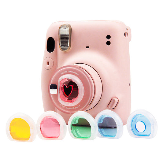 6Pcs Close-Up Lens for Instax Mini 11 Instant Print Camera Self-Portrait Mirror Colorful Filter Magic Lens Set