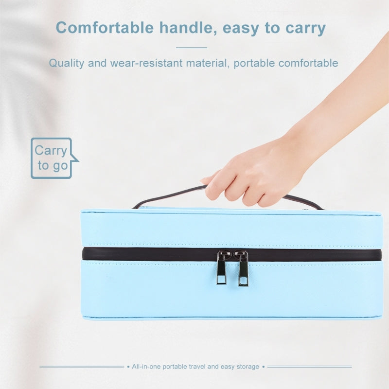 Puluz PU516 Touch Adjustable Ring Light Multifunctional Live Broadcast Makeup Mirror Cosmetic Storage Box Bag with Phone Clamp - Blue