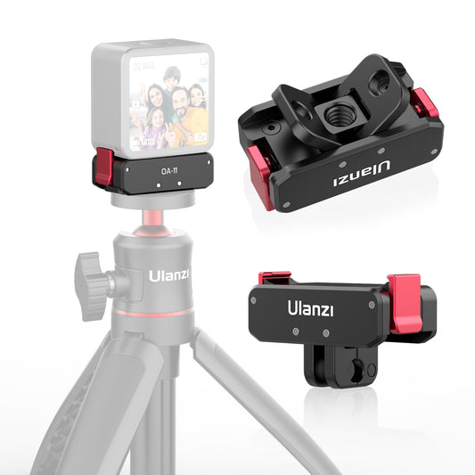 ULANZI OA-11 For DJI Action 2 Magnetic Adapter Mount Dual Interface Folding Base with 1/4&quot; Port Camera Accessories