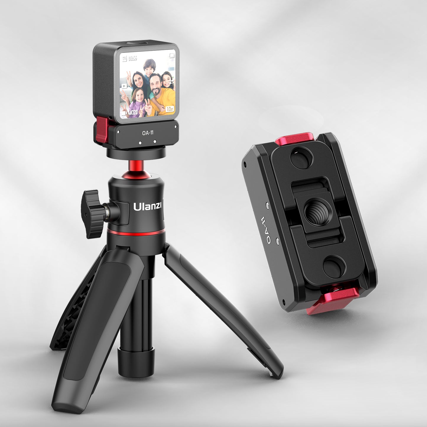 ULANZI OA-11 For DJI Action 2 Magnetic Adapter Mount Dual Interface Folding Base with 1/4&quot; Port Camera Accessories