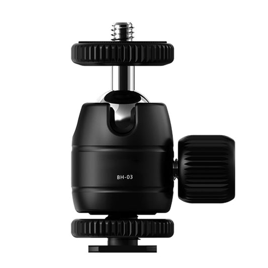 UURIG BH-03 Mini Ball Head Mount Adapter with 1/4&quot; Hot Shoe 360-degree Rotating Gimbal for Camera Cage LED Video Light Monitor